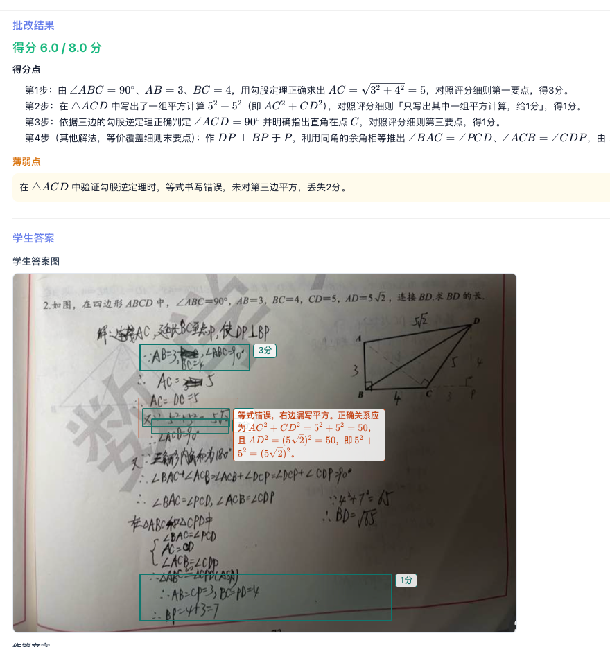 批改留痕示例
